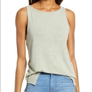 NWOT Madewell Modern Linen Tank in Sage